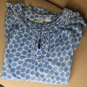 Boden Light Blue Floral Blouse